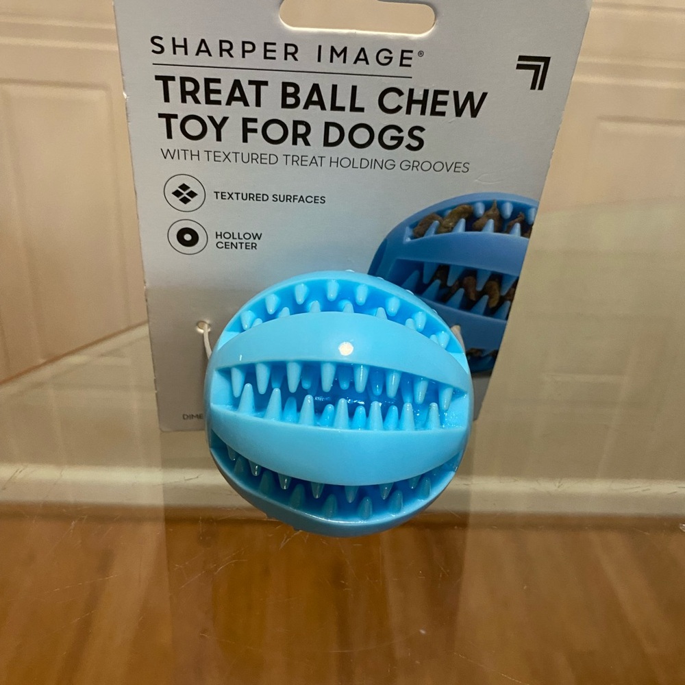 Brand New Sharper Image Treat Ball Chew For Dog 2.5”